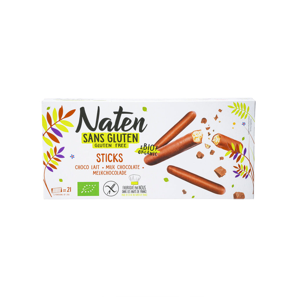 NATEN 有機無麩質牛奶朱古力餅乾條  (130g)