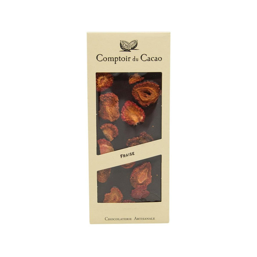 COMPTOIR DU CACAO 士多啤梨黑朱古力  (90g)