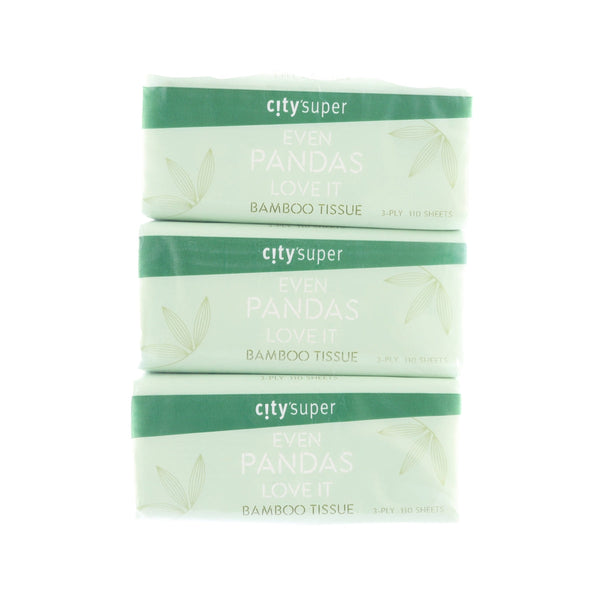 CITYSUPER 竹纖維柔軟面紙 [3層]  (3 x 110pcs)