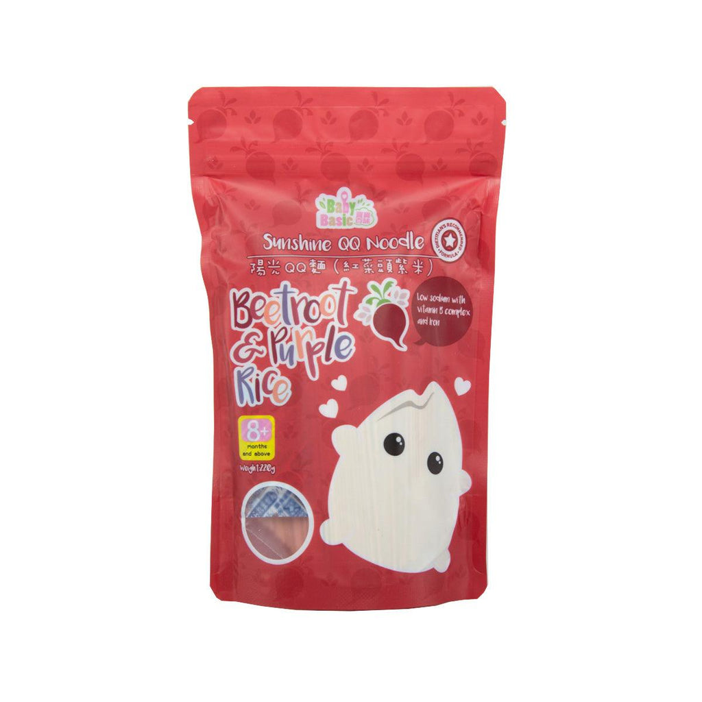寶寶百味 陽光QQ麵 - 紅菜頭&紫米 [8個月大]  (220g)