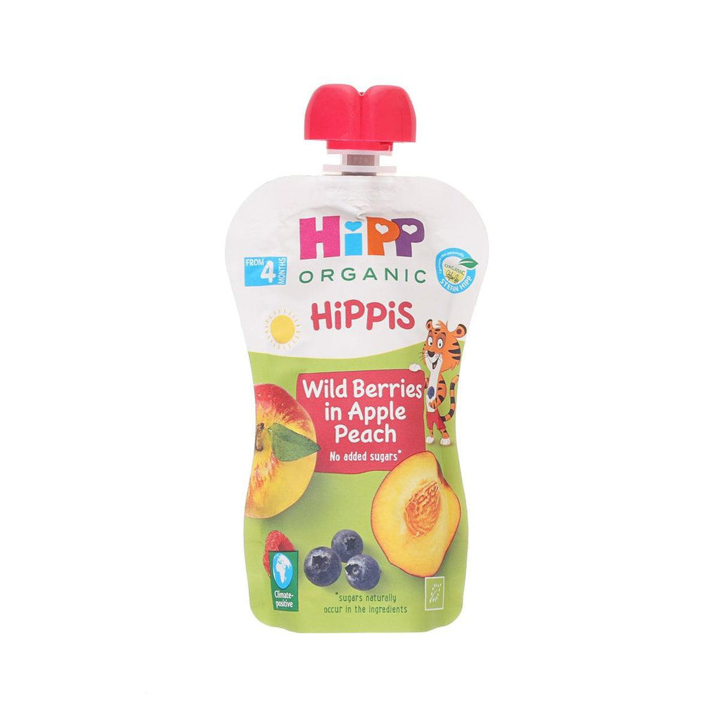 HIPP 有機野莓蘋果蜜桃果蓉  (100g)