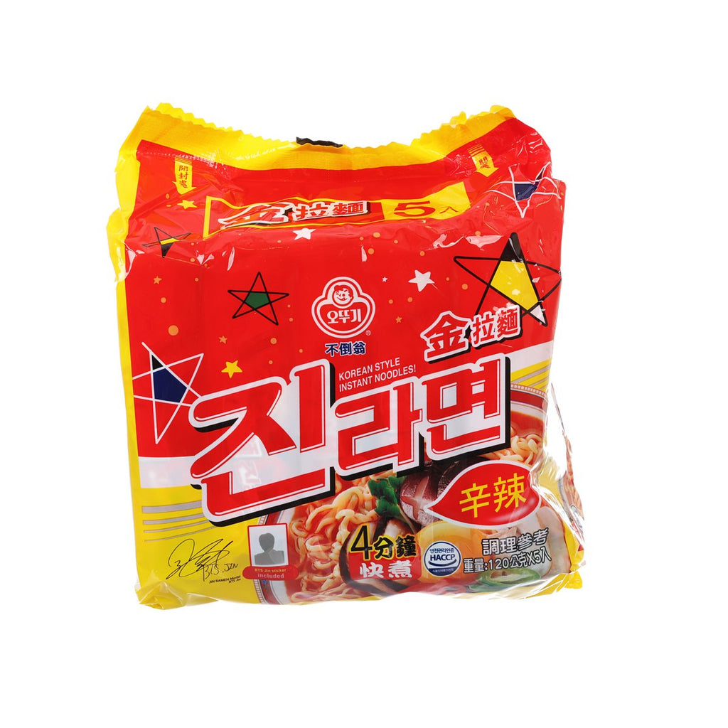 不倒翁 金拉麵 - 辣味  (5 x 120g)