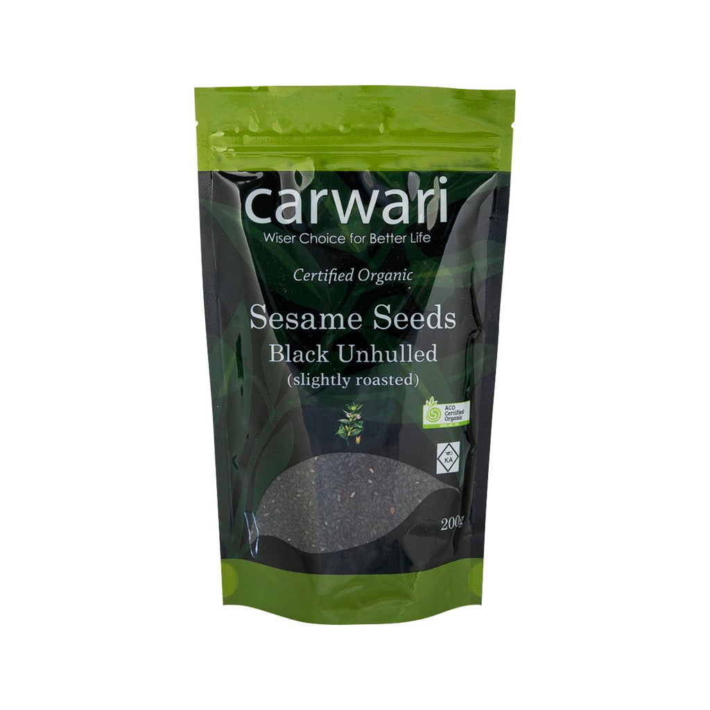 CARWARI 有機連殼黑芝麻  (200g)