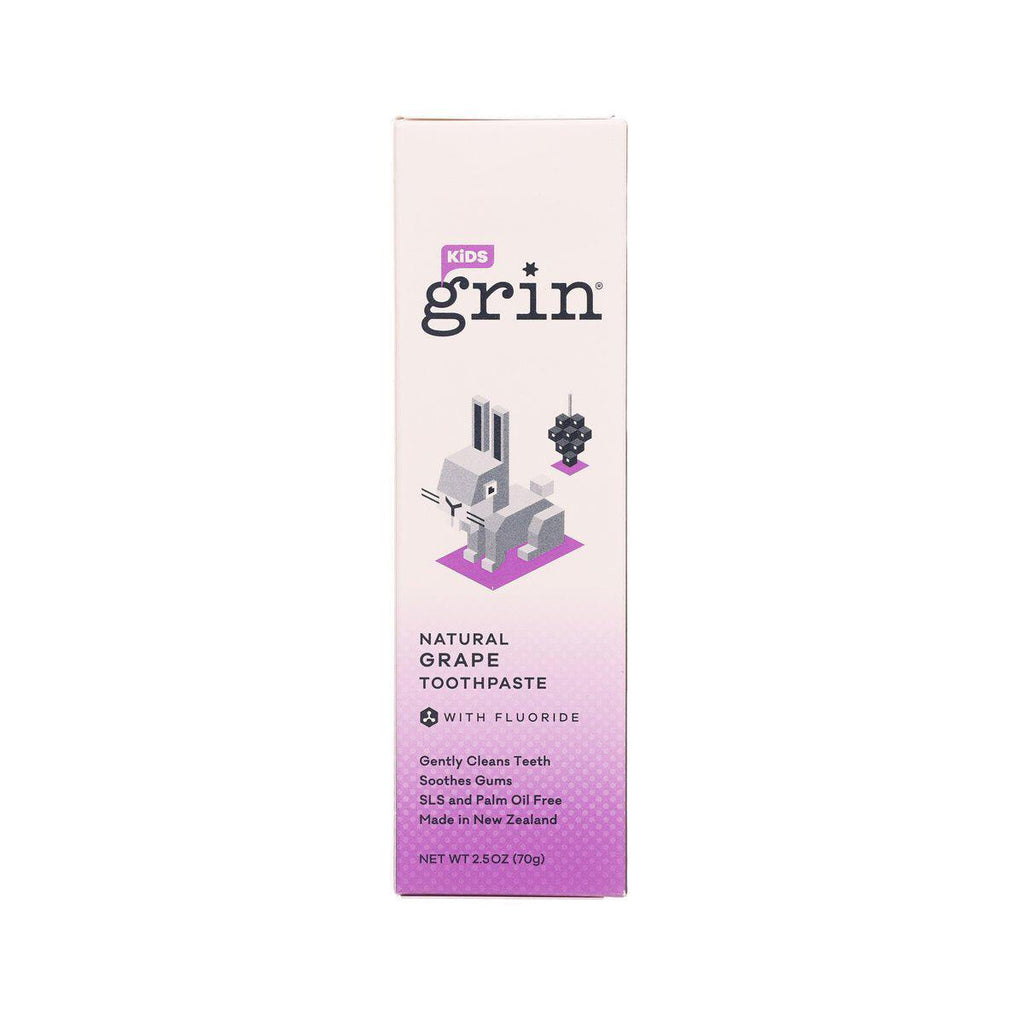 GRIN Kids Natural Grape Toothpaste with Fluoride  (70g)