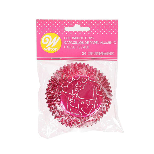 WILTON 情人節箔製蛋糕模 - 粉紅  (24pcs)