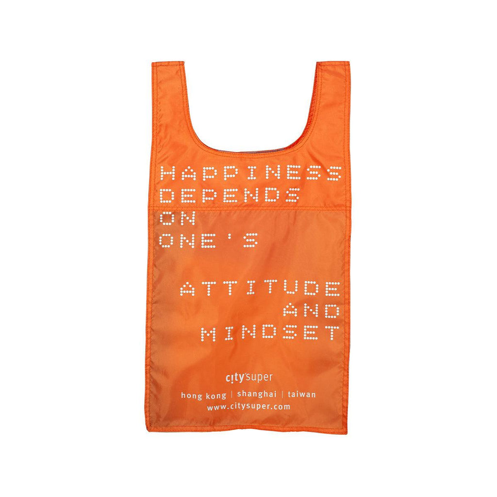 CITYSUPER 可摺疊環保袋(大)-Happiness Depends on One's Attitude and Mindset