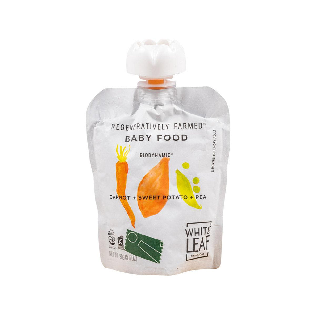 WHITELEAFPROVISIONS 有機嬰幼兒食品 - 胡蘿蔔, 番薯和豌豆  (90g)