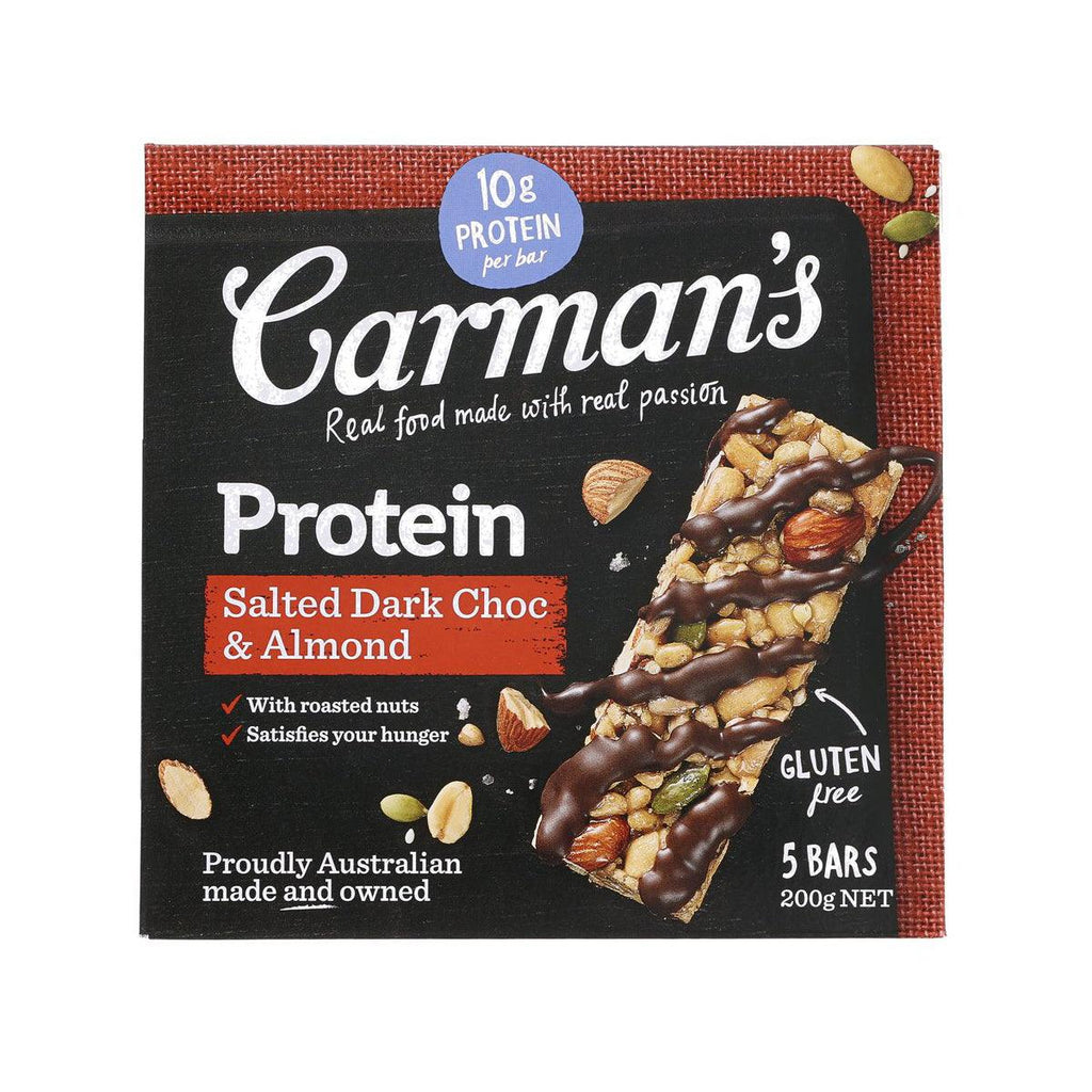 CARMAN'S 蛋白質棒 - 鹽味黑朱古力杏仁  (200g)