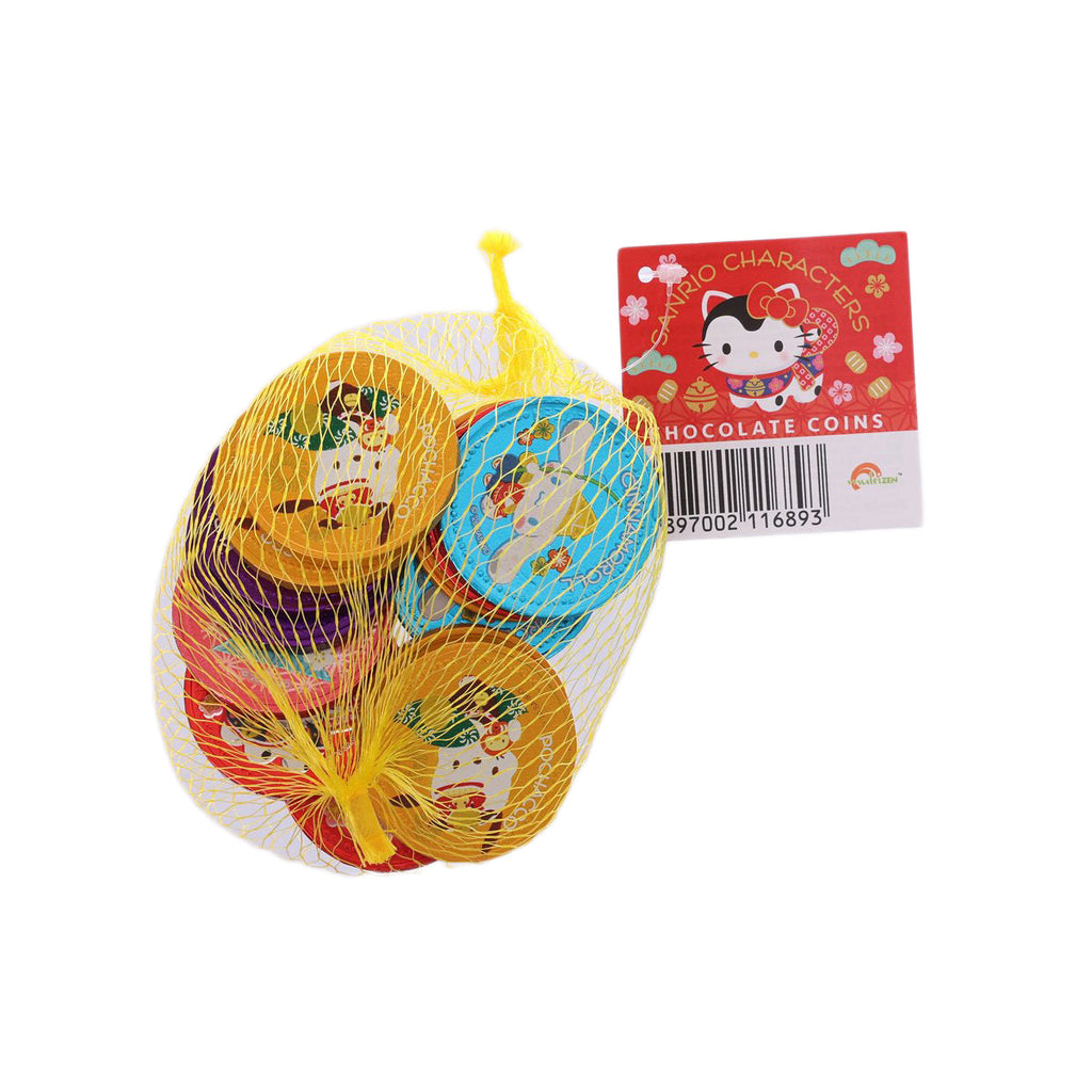 MULTIZEN 網袋"Sanrio & Friends"牛奶朱古力彩幣  (80g)