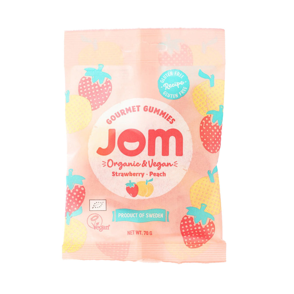 JOM 有機軟糖 - 草莓&桃味  (70g)