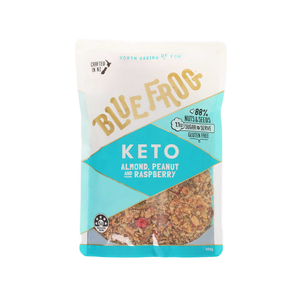 BLUEFROG 生酮杏仁及花生及覆盆子混合穀物片  (300g)