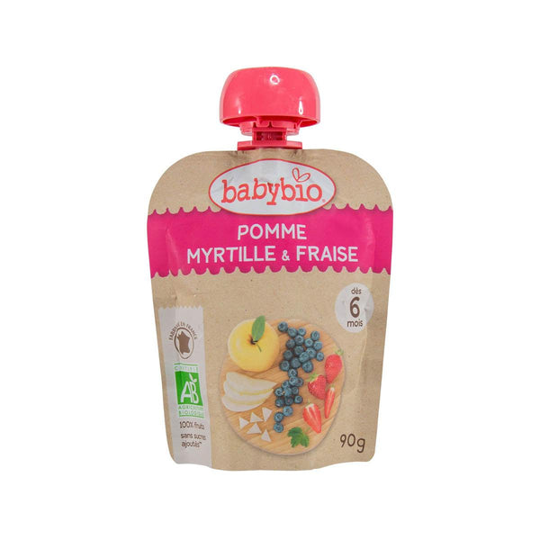 BABYBIO 有機果蓉 - 藍莓, 士多啤梨, 蘋果  (90g)